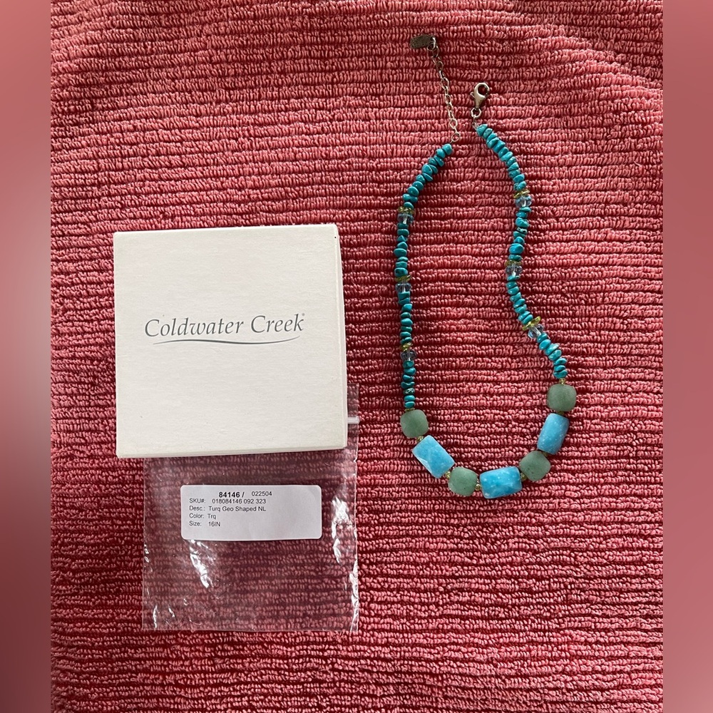 Coldwater Creek Blue and Green Beaded Necklace